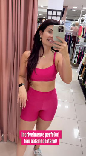 Legging Curto + Top Rosê